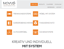 Tablet Screenshot of novus-objekt.de